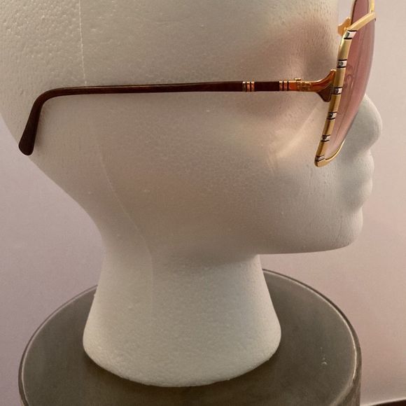 Helena Rubinstein Sunglasses Vintage HR2-02 Gold Square Rare Sunglasses - Picture 5 of 13